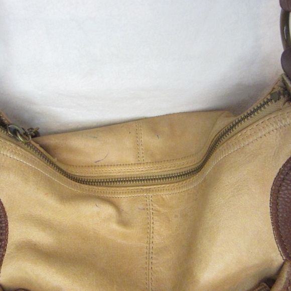 The Sak Brown Leather Tote Single Strap Zip Closure - Picture 8 of 15